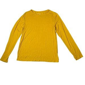 Shedo Lane UV Apparel Mustard Yellow Bamboo Long Sleeve Pocket Tee Medium UV 50+